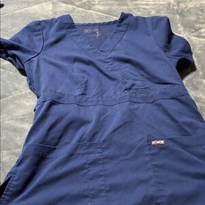 Grey's Anatomy Navy Blue Scrub Top